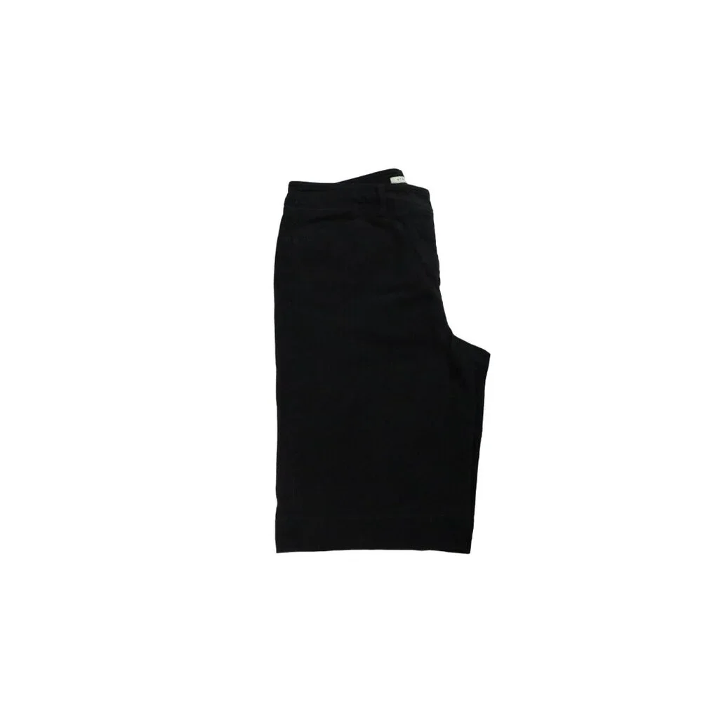 JONES NEW YORK SPORT Shorts Women's Slash Pocket Flat Front Bermudas Black 12 - Picture 6 of 11